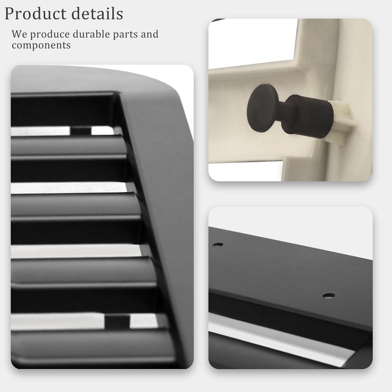 Front Black Grille Without Bug Screen Compatible With 1990-2020 Freightliner