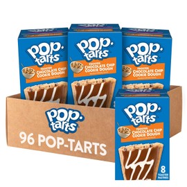Pop-Tarts Toaster Pastries, Breakfast Foods, Kids Snacks, Frosted Chocolate Chip Cookie Dough (12 Boxes, 96 Pop-Tarts)