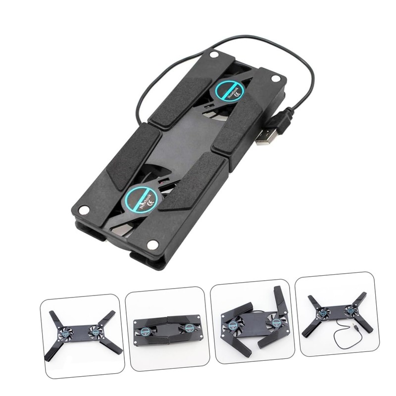 CAXUSD Laptop Cooler Dual Fan Radiator Notebook Cooling Pad Gaming