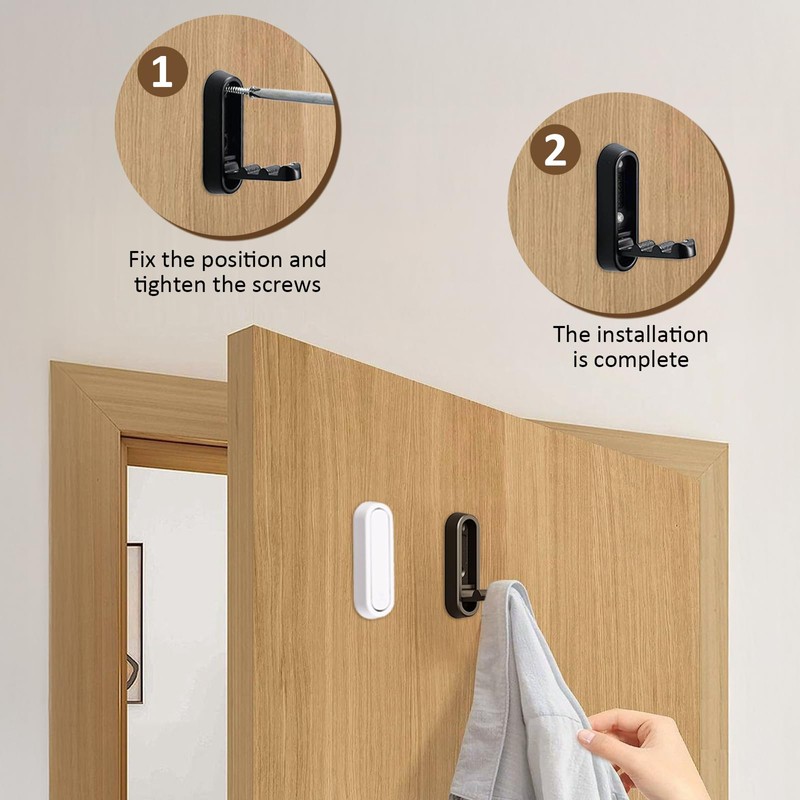 Gonggi 4pcs Glod Foldable Coat Hook for Wall - Heavy