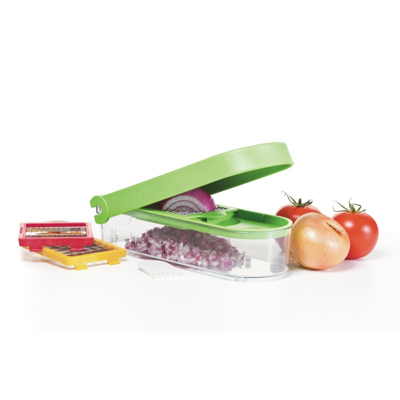 PrepWorks 3-Blade Dice & Slice Chopper – Multi-Function Vegetable and