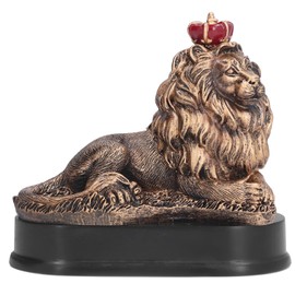 Buachois Lion Statue, 14x13cm,Lion Resin Ornaments Figurine Statue Sculpture for Desktop Home Decoration Farm Living Room Porch
