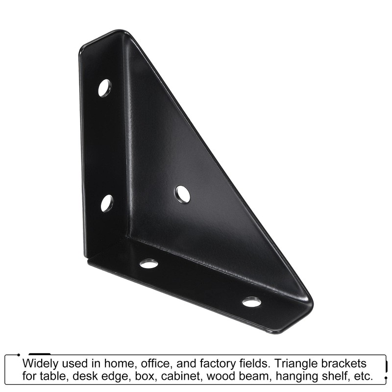 uxcell 2Pcs Angle Corner Brackets 66mm x 66mm, Cold Rolled