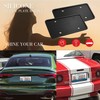 XCLPF Silicone Black License Plate Frame Covers 2 Pack- Front