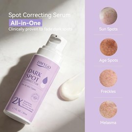 Eliminador de manchas oscuras para cara y cuerpo – Suero corrector de manchas oscuras para manchas solares, manchas de la edad, manchas marrones, peca