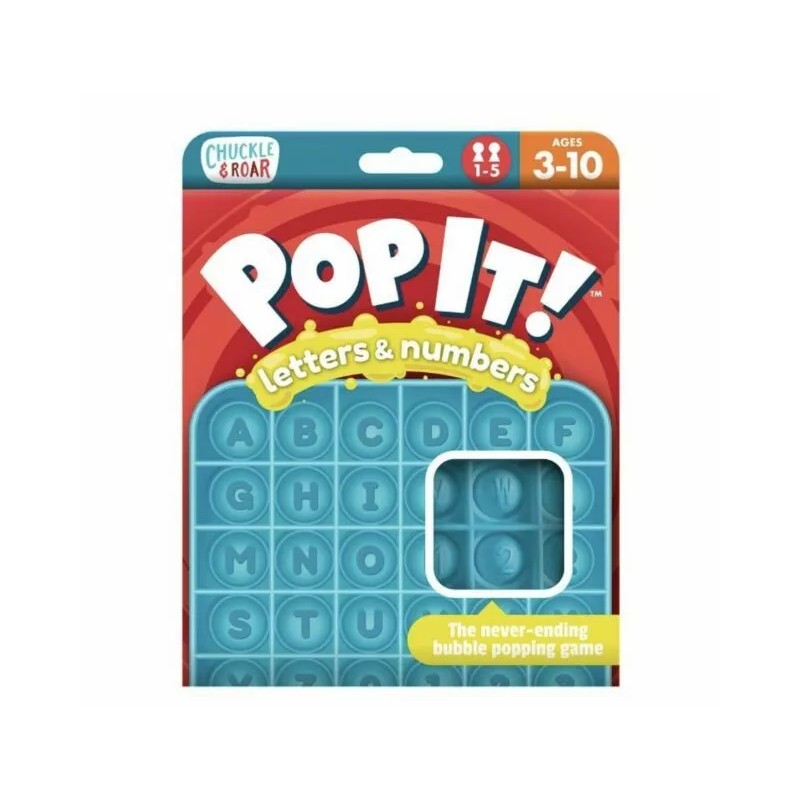 Chuckle & Roar Pop It! Letters & Numbers Board Game