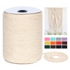 Macrame Cord 4mm x 328Yards(984Feet),Natural Cotton Macrame Rope - 3