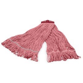 SPARTA Flo-Pac Mop Head Loop-Ended, Screw On with Acme Thread Cnct for Organized Cleaning, Red, (Pack of 12)