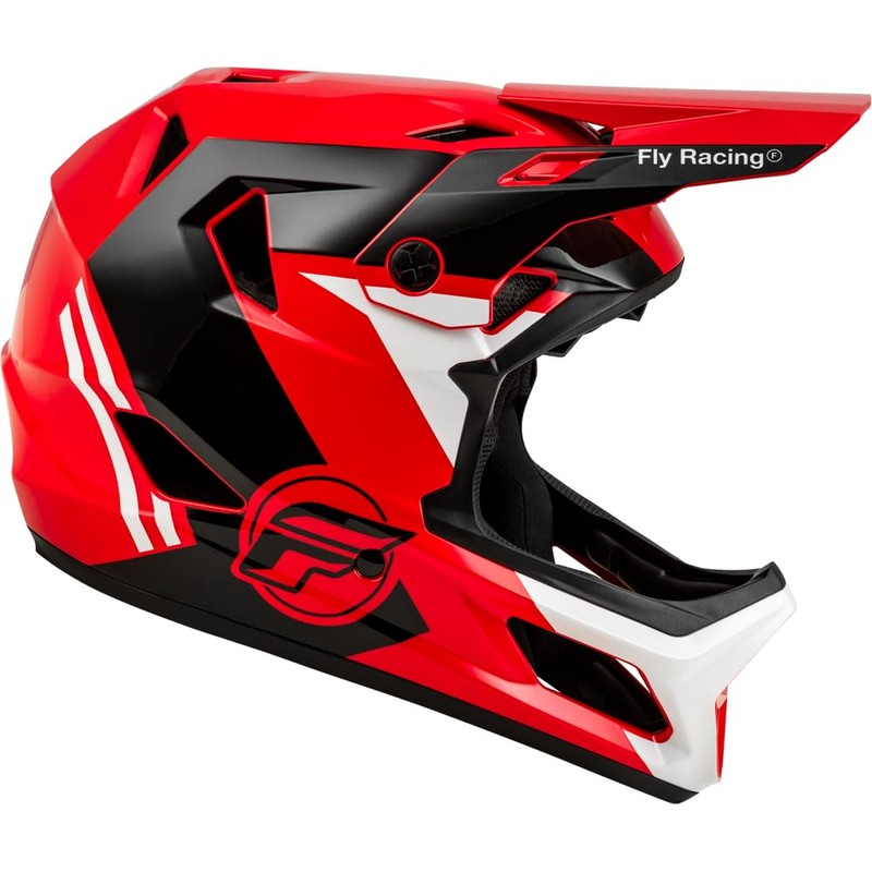 Fly Racing Rayce MTB/BMX Bicycle Helmet (Red/Black/White, X-Small)