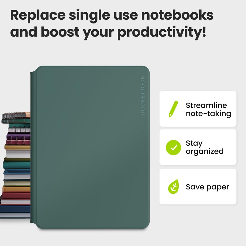 Rocketbook Pro 2.0 Reusable Professional Smart Notebook, Executive Size 7x9,