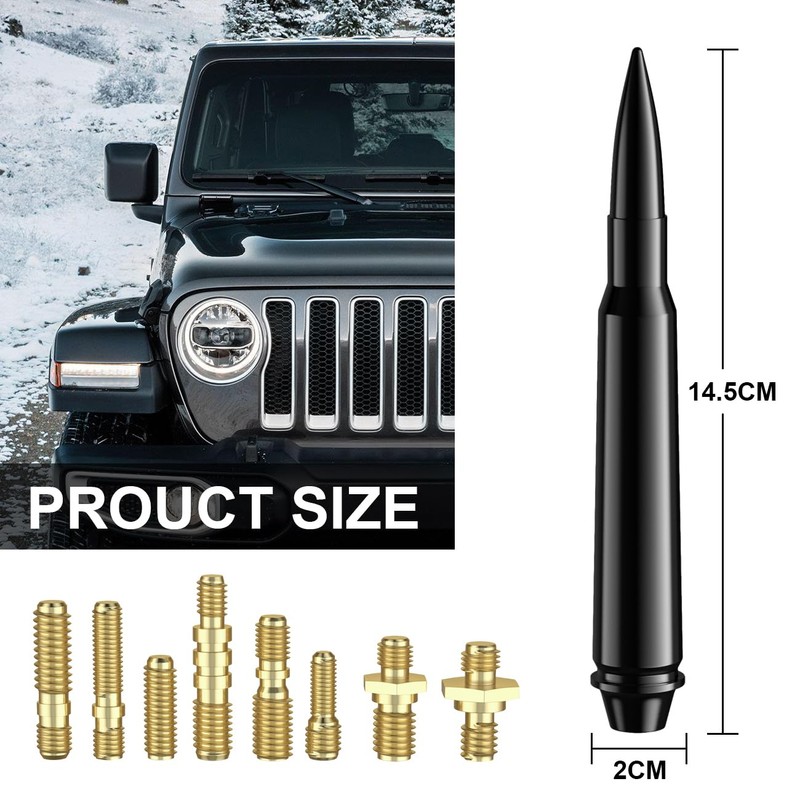 5.7" Blue Bullet Antenna Compatible with 2006-2010 Hummer H3 2009-2017