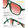 Fozono Stylish Oversized Aviator Sunglasses for Women Men Retro Trendy