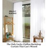 White Chiffon Backdrop Sheer Curtains 2 Panels - 25x10ft Chiffon