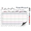 Younikat Girl’s School Timetable, DIN A4, Wipeable and Re-Writable, pink