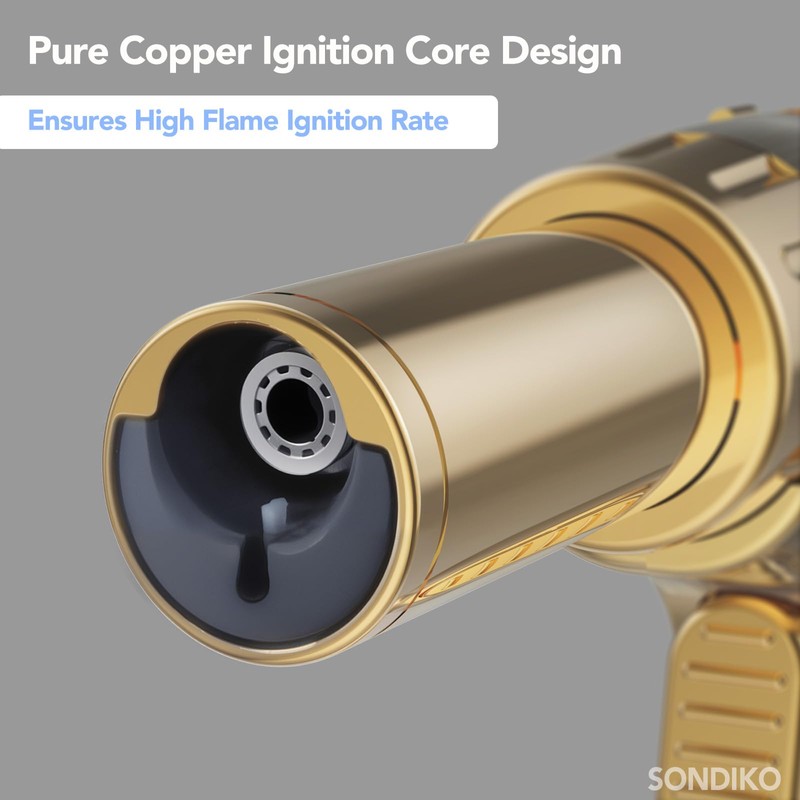 Sondiko DUAL Style Flame Butane Torch Lighter, Adjustable Flame Size