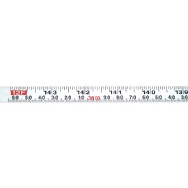 Metal Adhesive Backed Ruler – 1/2 Inch Wide X 3.6 Meters (12 Feet) Long – Right to Left – Fractional/Metric – 1/16” and 1mm Grads
