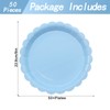 50Pcs Light Blue Paper Plates Blue Party Supplies 9 Inch