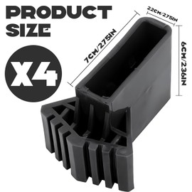 4 pieces non-slip ladder feet, non-slip ladder foot cover, ladder non-slip ladder feet, protective caps for ladder feet, ladder, telescopic ladders, herringbone ladders, durable ladder foot cushions