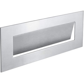 Gedotec Newspaper Flap Stainless Steel Letter Slot Flap for Front Doors and Apartment Entrance Doors Rust-Proof Mail Slot Right Square 330 x 110 mm 1 Piece – Cover Opening Inwards