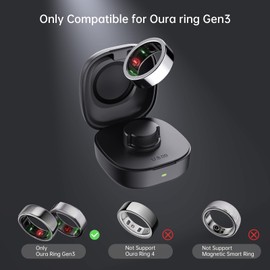 Compatible with Oura Ring Gen3 - Smart Ring Wireless Charger Size 9, 600mAh Portable Travel Charging Dock