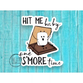 Five Acre Creations Hit Me Baby One S'More Time | Naughty Food | Cute Laptop Decal | Weatherproof