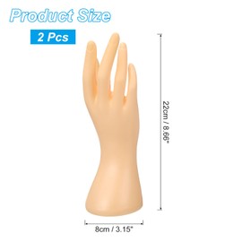 PATIKIL 2pcs Hand Ring Holder, Hand Jewelry Holder Ring Display Stand Jewelry Display Bracelet Display Heavy Sturdy Base for Room Decorative, Beige