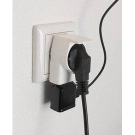Combi Duplex Plug, 1 Euro & 1 Earthing Contact Plug, without Indicator Light, White, Suitable for eWickler