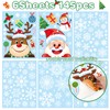 145Pcs Double Sided Static Christmas Window Stickers Reusable Cute Christmas