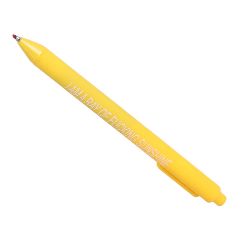 11Pcs Press Ballpoint Pen Colorful Shell 0.5mm Ballpoint Pen Black