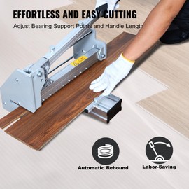 VEVOR Floor Cutter 330mm, Cuts Vinyl Plank, Laminate, Engineered Hardwood, Siding, 12mm Cutting Depth Effortless and Easy Cutting, Vinyl Plank Cutter for LVP, WPC, SPC, LVT, VCT, PVC, and More