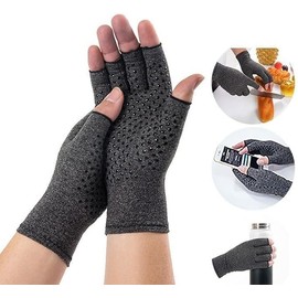Arthritis Compression Gloves for Men Women Fingerless Arthritis Gloves (XL)