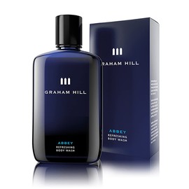 GRAHAM HILL Abbey Refreshing 2 in 1 Hair & Body Wash, 100 ml Moisturizing Mens Shower Gel for Everyday Body Care and Sensitive Skin, Woody- Bergamot Scent, Mens Body Wash and Nurturing Shampoo
