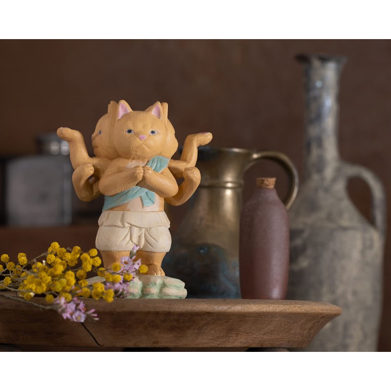 Buddha Cat Asura, Original Sculpture Supervised by Buddha Shop Sakai