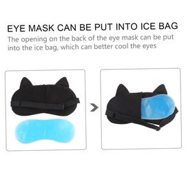 Healeved 2pcs Cartoon Animal Sleep Mask 3d Big Eyes Blindfold Cotton Cooling Eye Mask Comfortable Eyeshade for Women Men Girls Boys Ideal Relaxation