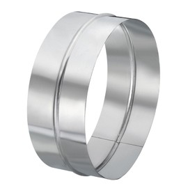 PATIKIL 10" Duct Connector, Galvanized Steel Duct Coupling Vent Coupler Dryer Pipe Coupling Hose Extension Connector for HVAC Exhaust Fan Vent Systems, 4" Long