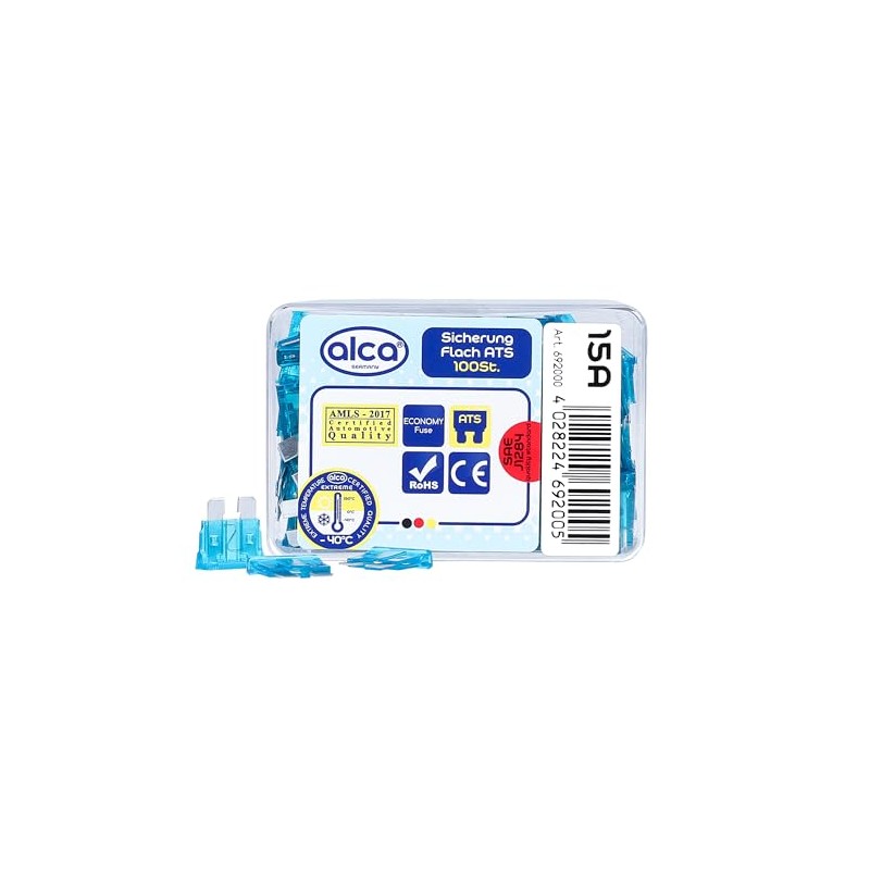 Flat fuse 15 Amp, 100 pcs. Economy Box
