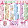 Suncalla 6 Roll 30 Yards Pastel Christmas Ribbon Wired 2.5