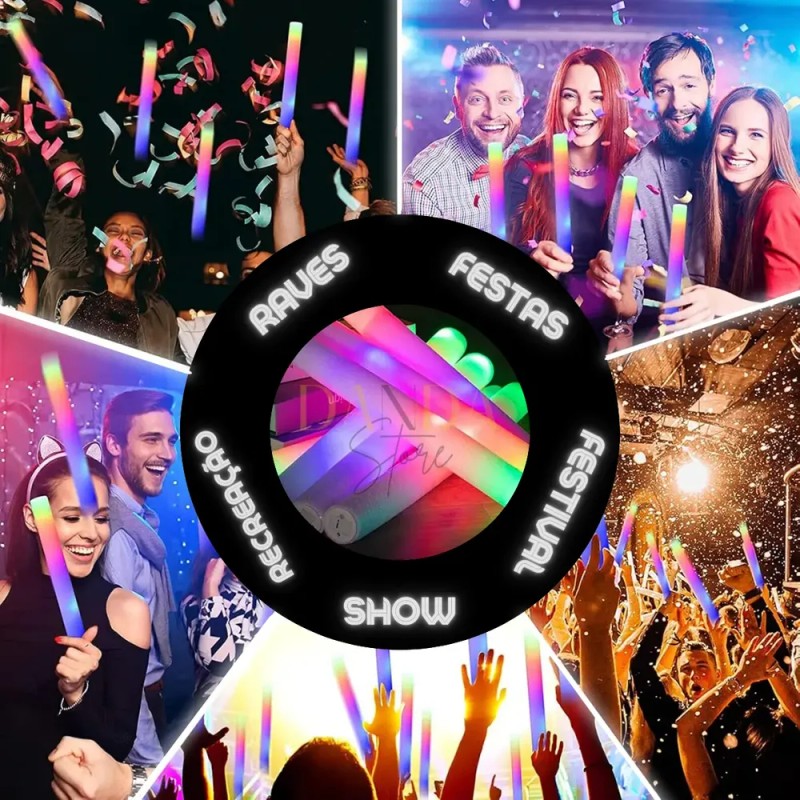 Pack 10 Barras De Espuma Led Para Fiesta