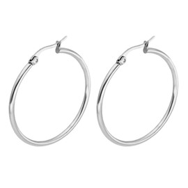 Catwo Hoop Earrings, 925 Silver, 925 Sterling Silver, Ring, Simple, Cartilage Earrings, Unisex, Ring Earrings, Hypoallergenic for Women, Birthday Gift, Anniversary