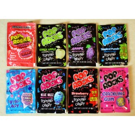 Pop Rocks FRESH NEW POP ROCKS Retro Candy Assortments - You Pick Your Favorites ! - 3 Packs Strawberry