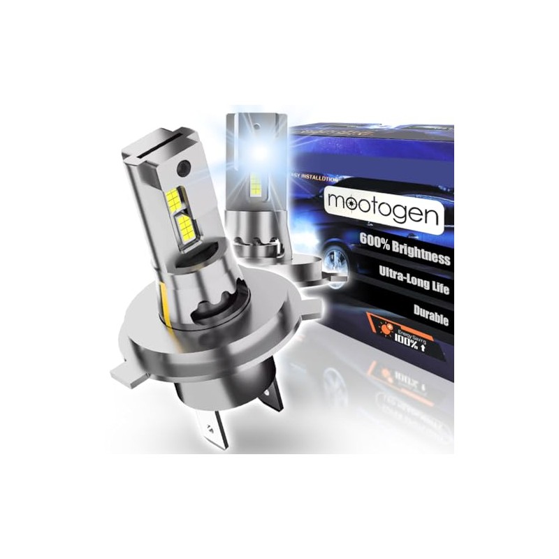 mootogen M7 H4 9003 LED Fog Light Bulbs 32000LM 60000Hrs