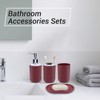 4 Piece Bathroom Accessories Set, Plastic Bathroom Accessory Set, Toothbrush