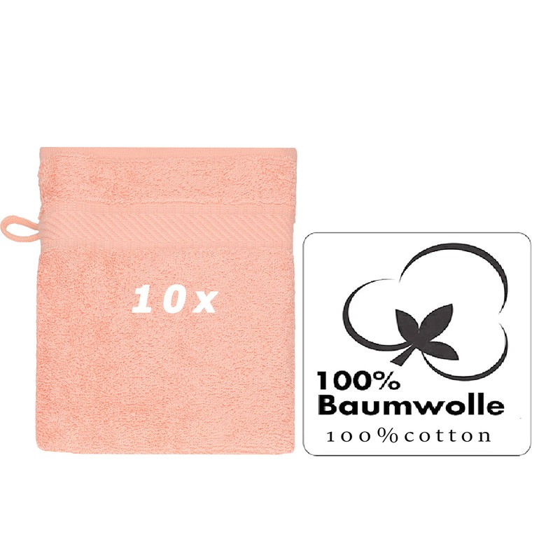 Betz 10 Piece Wash Mitt Set PALERMO 100% Cotton Size:
