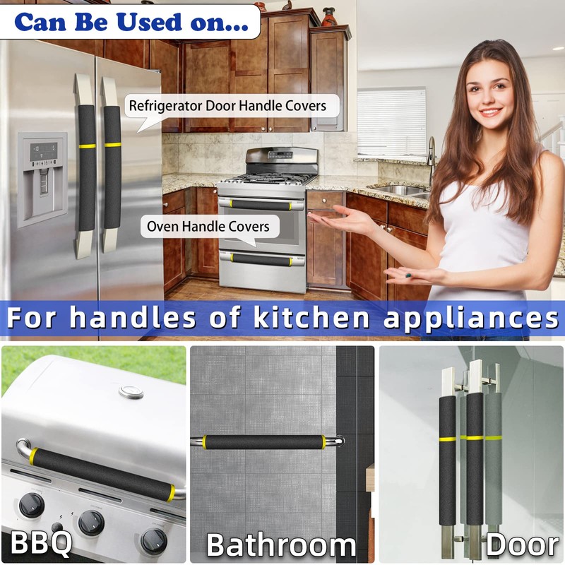 MRKG Refrigerator Door Handle Covers, Set of 4, Washable Without