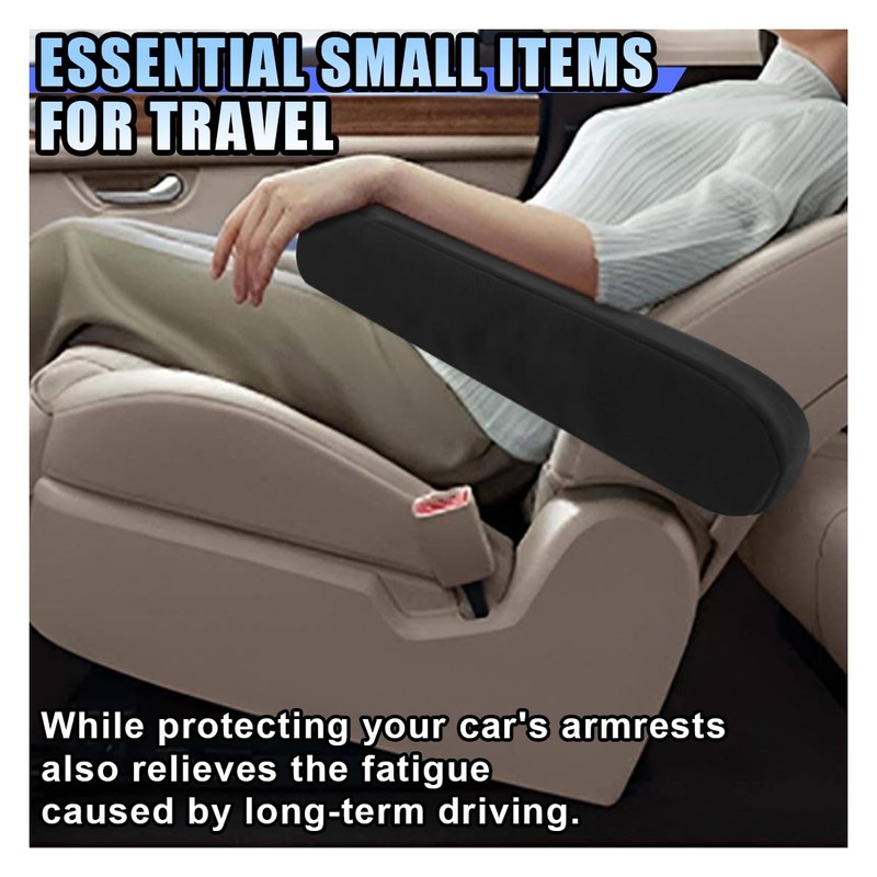 KITUREK 2PCS Car Front Seat Armrest Covers, Auto Seat Arm