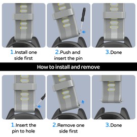 U-LIMVE Watch Band for Garmin Forerunner 965/Forerunner 955/Forerunner 945/Forerunner 935, Soft Silicone 22mm Replacement Bands