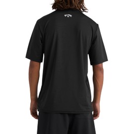 Billabong Men's Standard All Day Wave Short Sleeve Loose Fit Rashguard 50+ UV Protection, Black