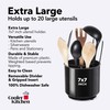 Cooler Kitchen Jumbo Extra Large Sturdy Rotating Black Utensil Holder