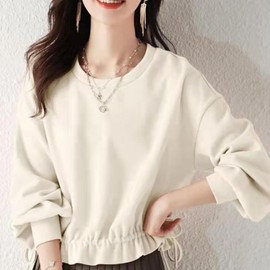 [Overseas] Design Sense Mini Long Sleeve Man-to-Man Fall/Winter New Round Tote School Top Cherry Blossom Powder - s 80 geun or less - 90 geun is recommended 2ea