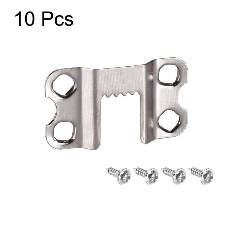 sourcing map Picture Hangers, 36mm 4-Hole with Screws for Frame